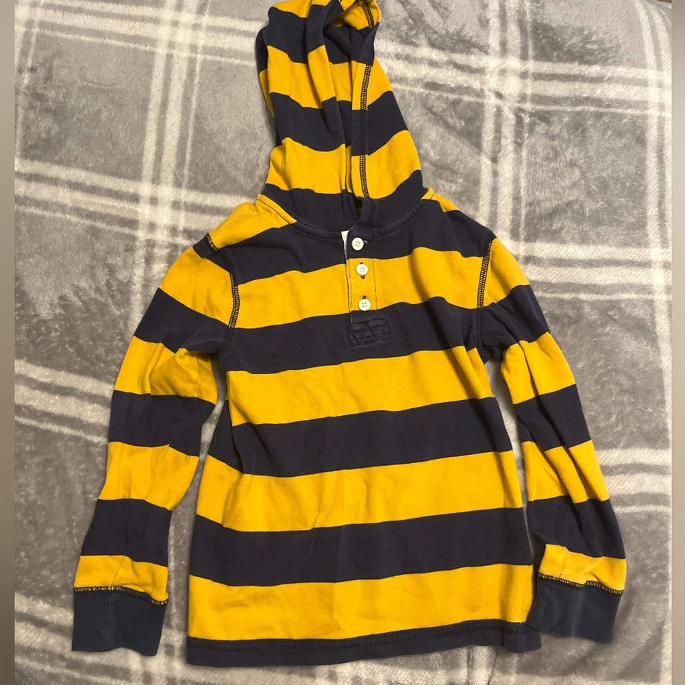 Gymboree Boys Hoodie Yellow/Black Striped Size 7
